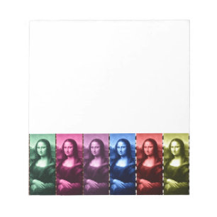 Mona Lisa Animal Print Rainbow Notepad