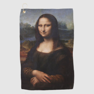 Mona Lisa & Art Golf Towel /Leonardo da Vinci 