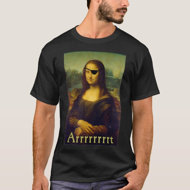 Mona Lisa Art Pirate  T-Shirt (Front)