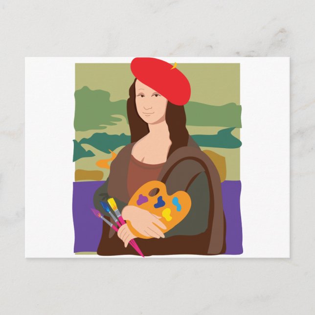 Mona Lisa Artist Postcard (Front)