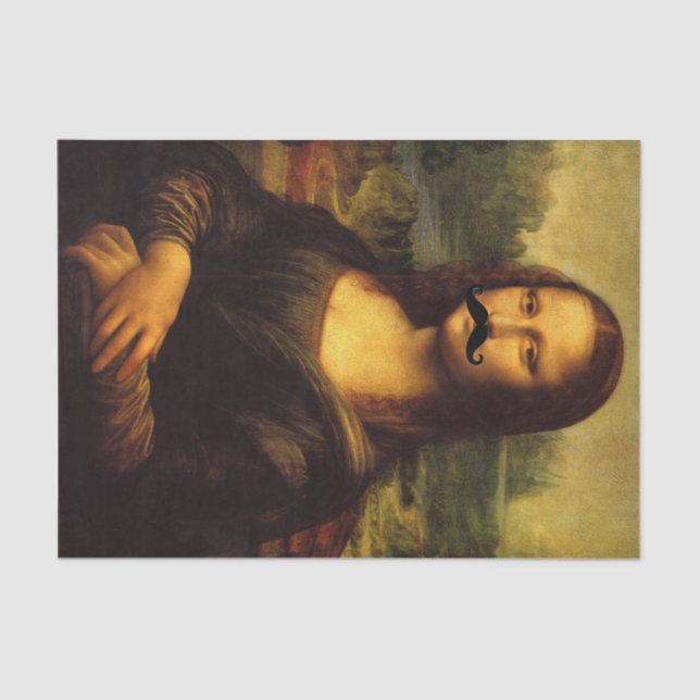 Mona Lisa Bearded Lady Tissue Paper (Front)