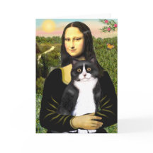 Mona Lisa - black and white cat