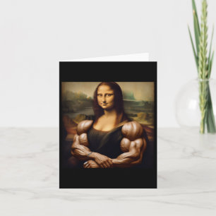 Mona Lisa Bodybuilding Funny Gift 1 Card