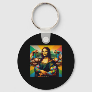 Mona Lisa Bodybuilding Funny Gift 2 Key Ring