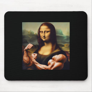 Mona Lisa Bodybuilding Funny Gift 3 Mouse Pad