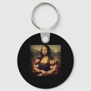Mona Lisa Bodybuilding Funny Gift 4 Key Ring