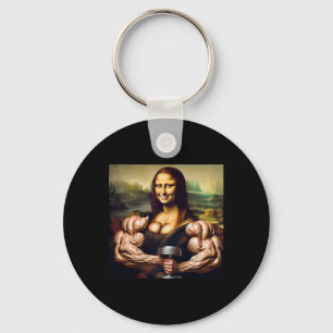 Mona Lisa Bodybuilding Funny Gift 5 Key Ring