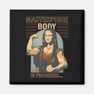 Mona Lisa Bodybuilding Muscle Gym Weightlifting Wo Magnet