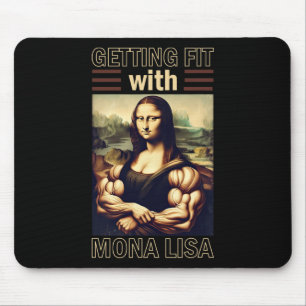 Mona Lisa Bodybuilding Muscle Gym Weightlifting Wo Mouse Pad
