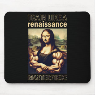 Mona Lisa Bodybuilding Muscle Gym Weightlifting Wo Mouse Pad