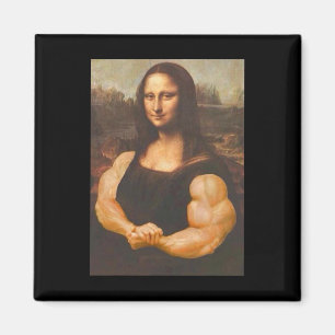 Mona Lisa Bodybuilding Muscle Gym Workout Outfits Magnet