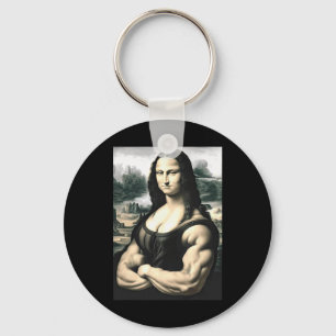 Mona Lisa Bodybuilding Parody Leonardo Da Vinci Me Key Ring