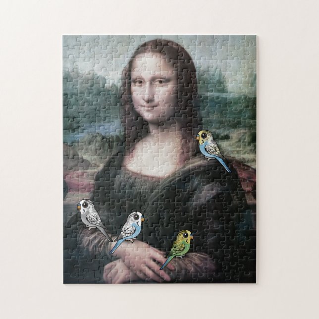 Mona Lisa & Budgies Jigsaw Puzzle (Vertical)