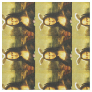 Mona Lisa Bunny Ears Easter Fabric