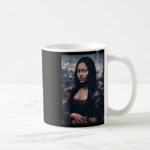 Mona Lisa By Alphaone Black Afro Queen Black Histo Coffee Mug