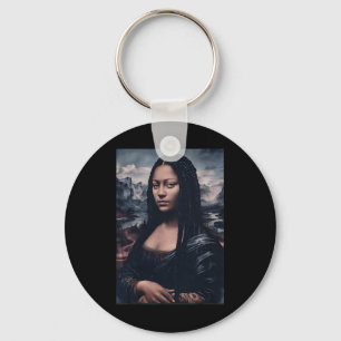 Mona Lisa By Alphaone Black Afro Queen Black Histo Key Ring