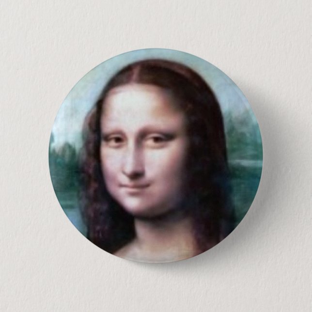 Mona Lisa by Leonardo Da Vinci 6 Cm Round Badge (Front)