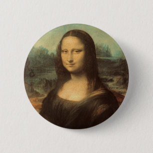 Mona Lisa by Leonardo da Vinci 6 Cm Round Badge