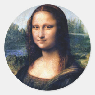 Mona Lisa by Leonardo Da Vinci Classic Round Sticker