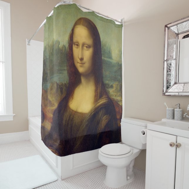 Mona Lisa By Leonardo Da Vinci Shower Curtain (In Situ)