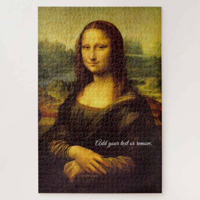 "Mona Lisa" by the Renaissance painter Da Vinci, Jigsaw Puzzle (Vertical)