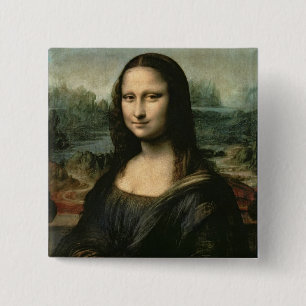 Mona Lisa, c.1503-6 (oil on panel) 15 Cm Square Badge