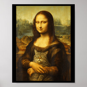 Mona Lisa Cat For Kitty Lovers Poster
