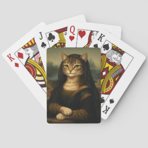 Mona Lisa Cat Parody Renaissance Art Playing Cards
