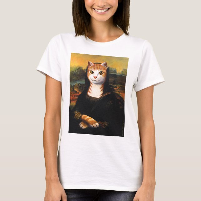 Mona Lisa Cat T-Shirt (Front)