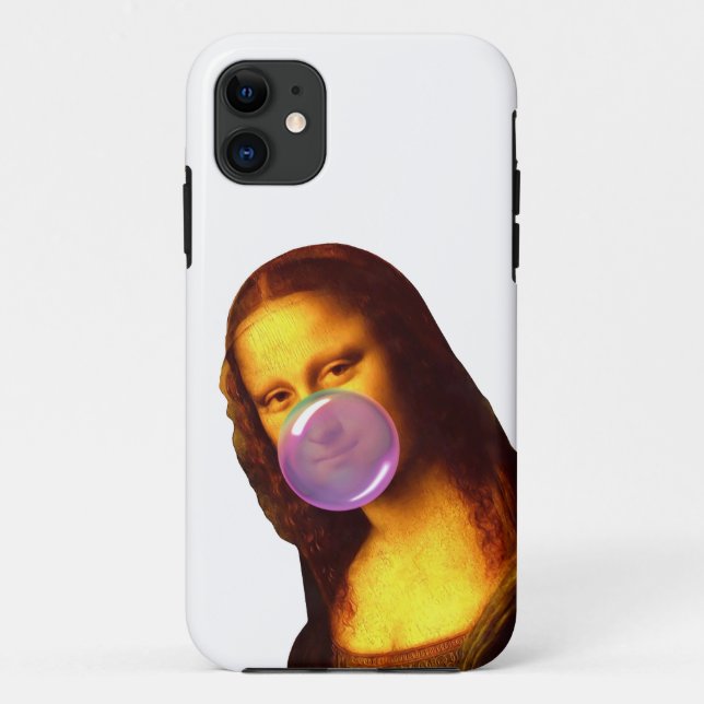 Mona Lisa Chewing gum Bubble Case-Mate iPhone Case (Back)