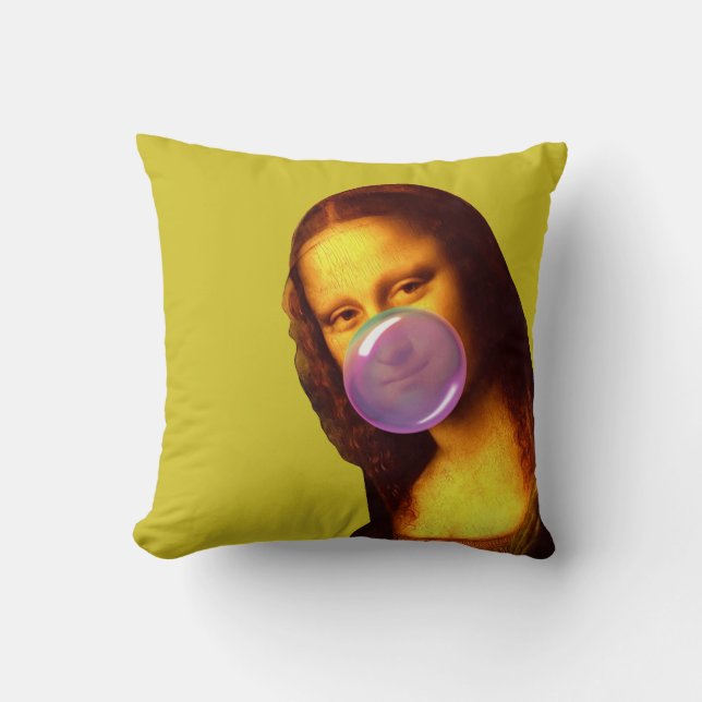 Mona Lisa Chewing gum Bubble Cushion (Front)