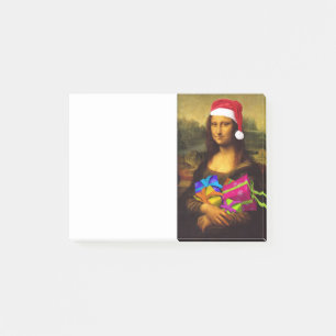Mona Lisa Comes As Santa Claus Post-it Notes
