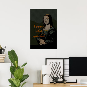 Mona Lisa Comic Book Style Poster