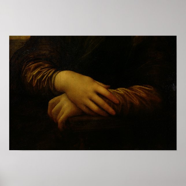 Mona Lisa, detail of her hands, c.1503-06 Poster (Front)