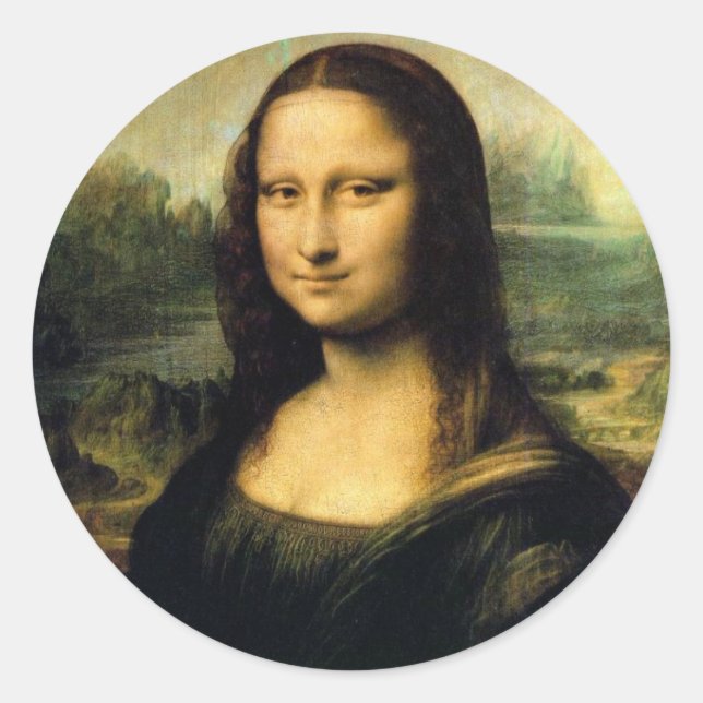 Mona Lisa - Dinner Plates for sale Classic Round Sticker (Front)