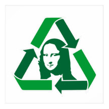 Mona Lisa Eco-Friendly Recycle Symbol Art