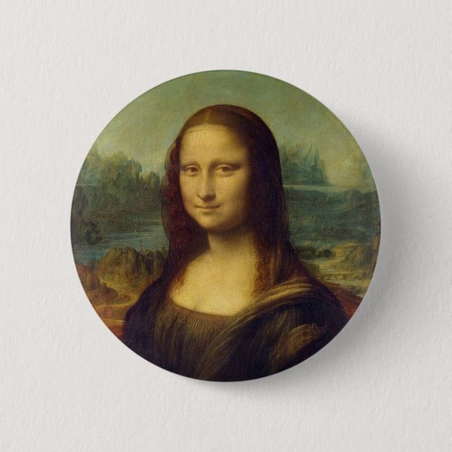"Mona Lisa Enigma" Pin Button (Front)