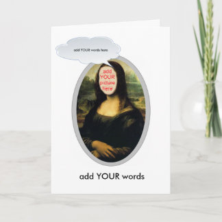 Mona Lisa facesinholes card