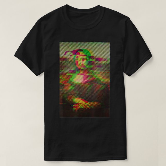 Mona Lisa Famous Painting Artwork Leonardo da Vinc T-Shirt (Design Front)