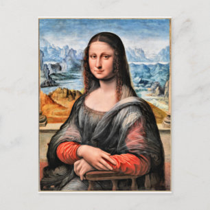 Mona Lisa, famous painting by Leonardo da Vinci Holiday Postcard