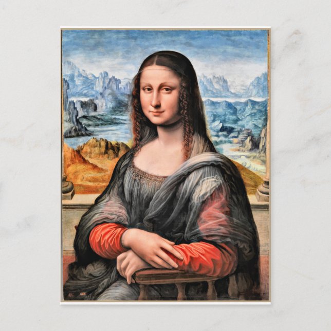 Mona Lisa, famous painting by Leonardo da Vinci Holiday Postcard (Front)