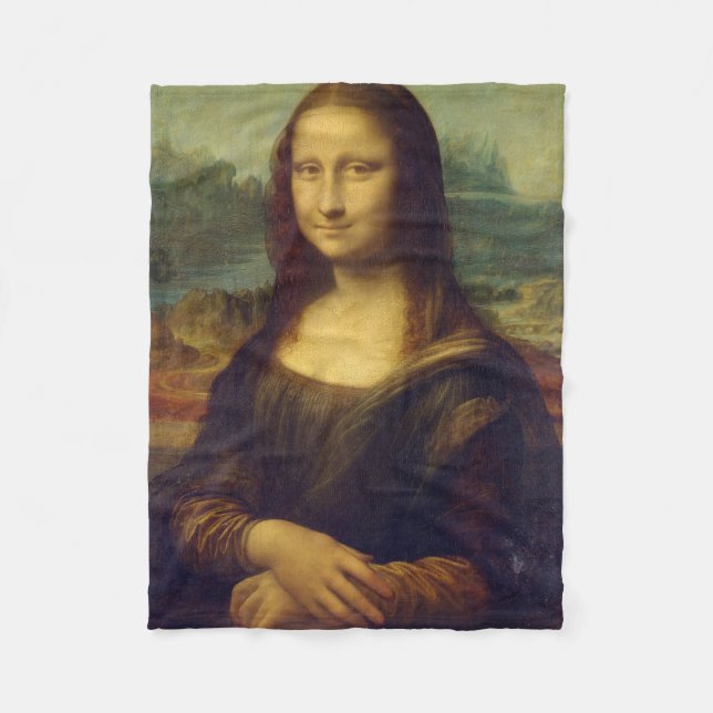 Mona Lisa Fleece Blanket (Front)