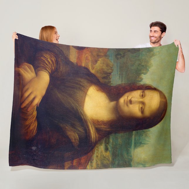Mona Lisa Fleece Blanket (In Situ)