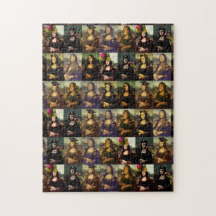 Mona Lisa Funny Face Jigsaw Puzzle