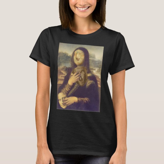 Mona Lisa Funny Face T-Shirt (Front)