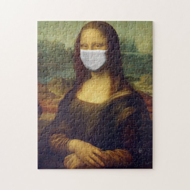 MONA LISA FUNNY MASK JIGSAW PUZZLE (Vertical)