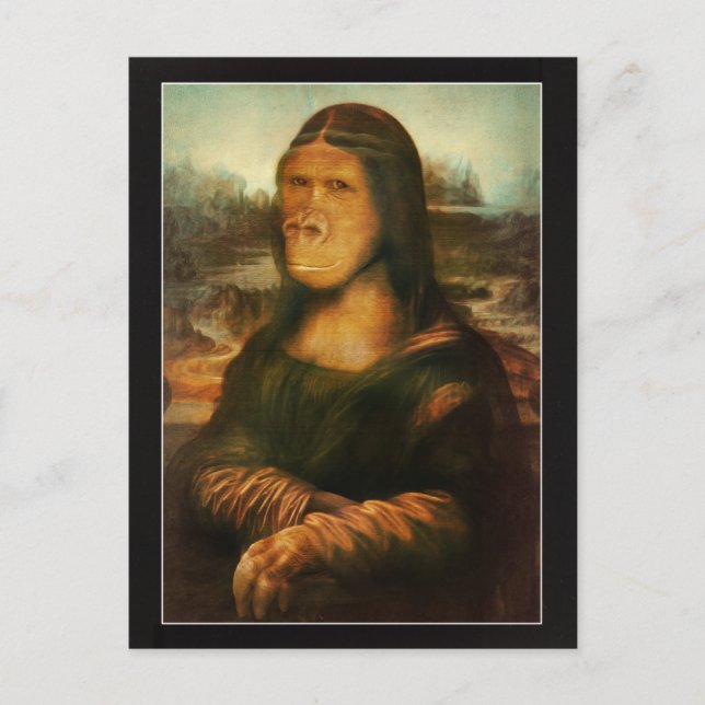 Mona Lisa Gorilla Ape Postcard (Front)