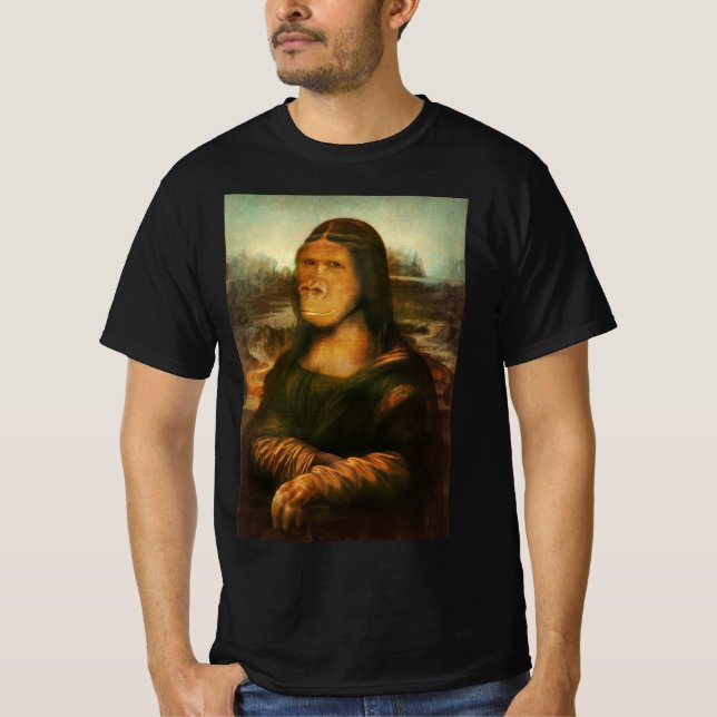 Mona Lisa Gorilla Ape T-Shirt (Front)