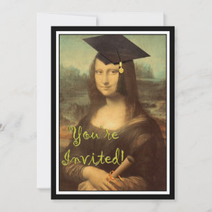Mona Lisa Graduation Grad Cap Announcement