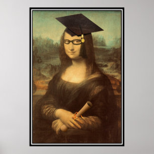 Mona Lisa Graduation Grad Cap Poster